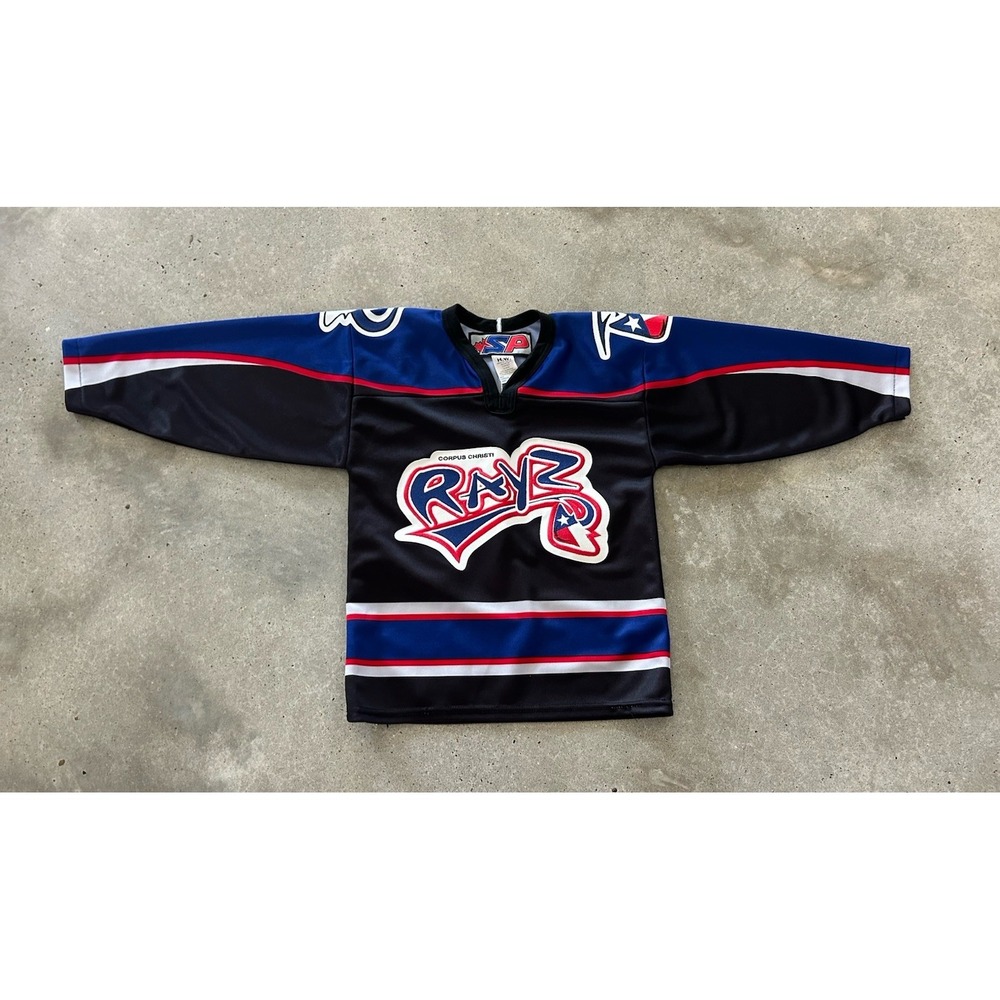 Rare SP Corpus Christi Ice Rays Texas Hockey Jersey Sz Youth Small Medium CHL